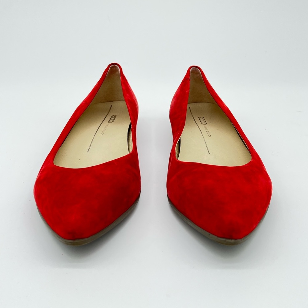 Ecco Shape Pointy Ballerina chili red Flats - Picture 4 of 13